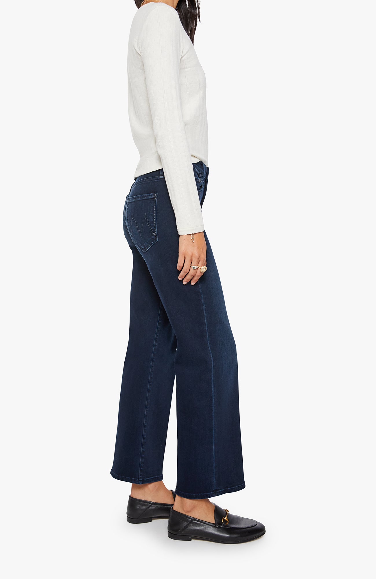 Mother Mid Rise Rambler Zip Ankle in Chip on My Shoulder