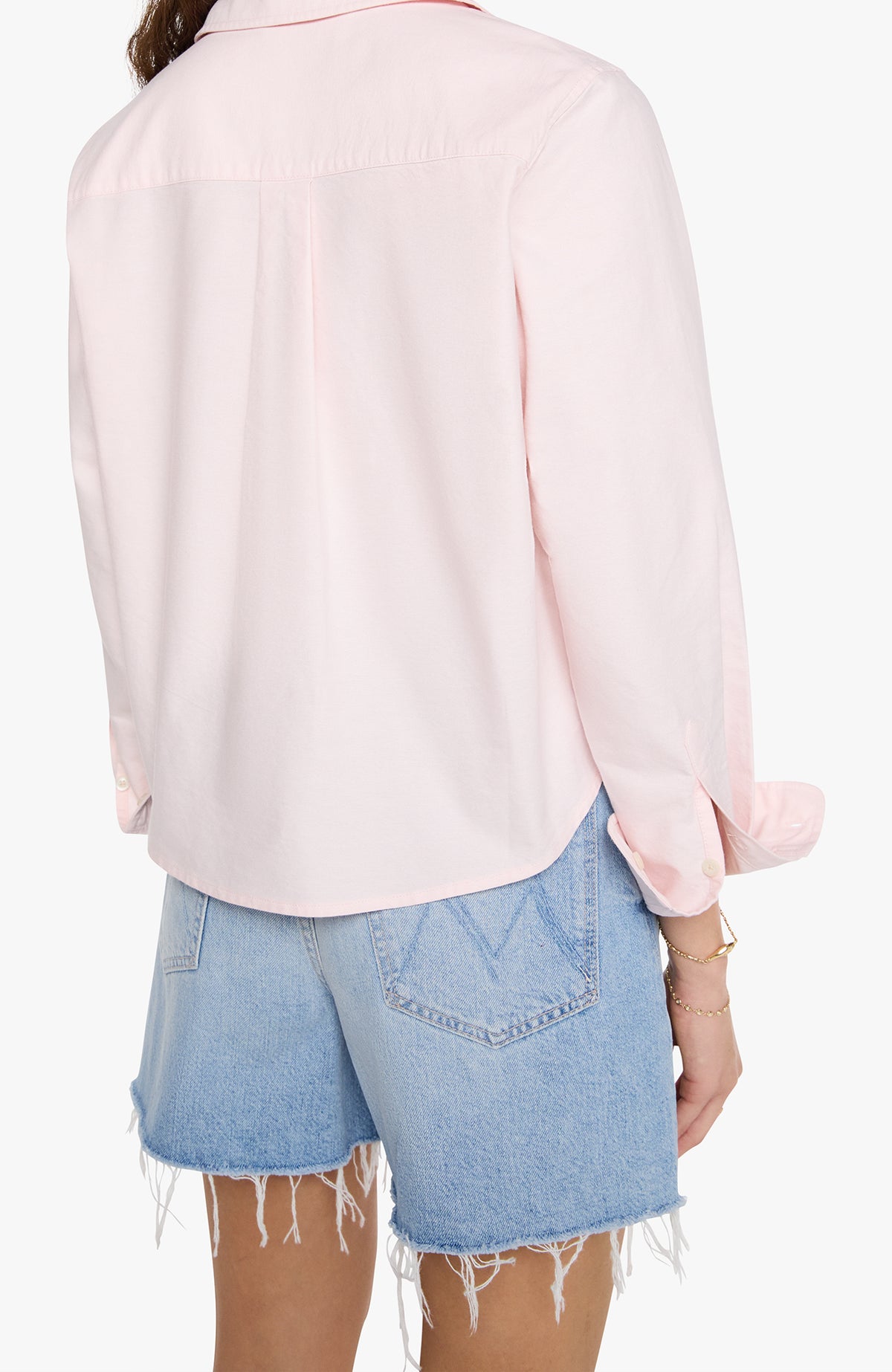 Mother The Cropped Bestie in Pink