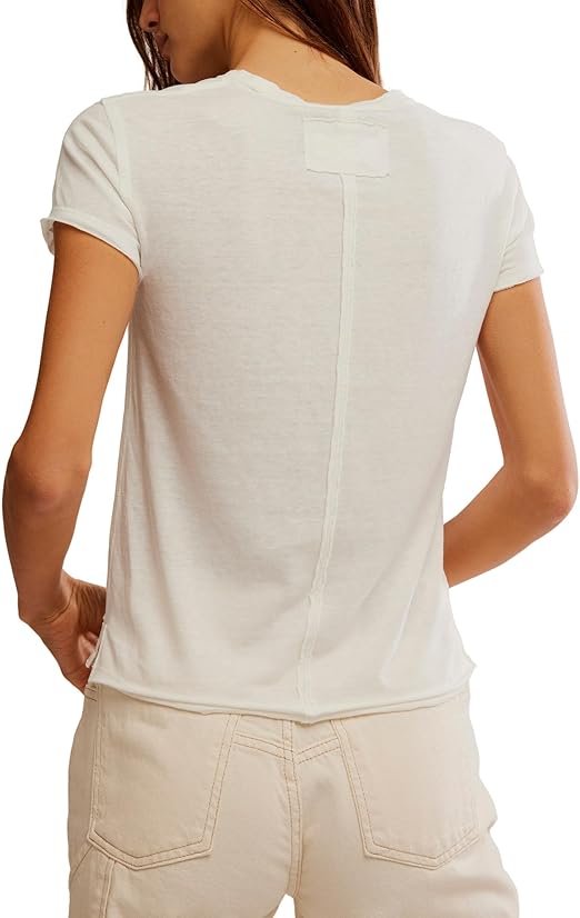 Free People Nova Tee Ivory Combo