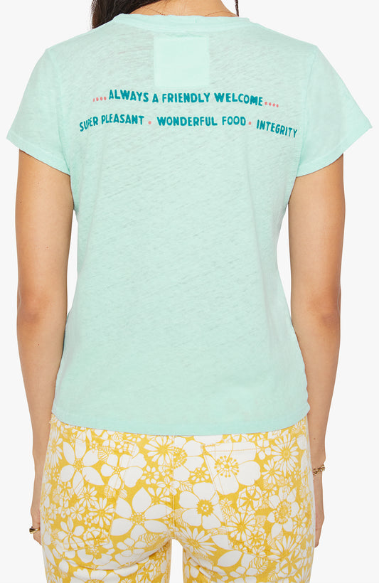Mother The Lil Sinful Tee in Bleached Aqua