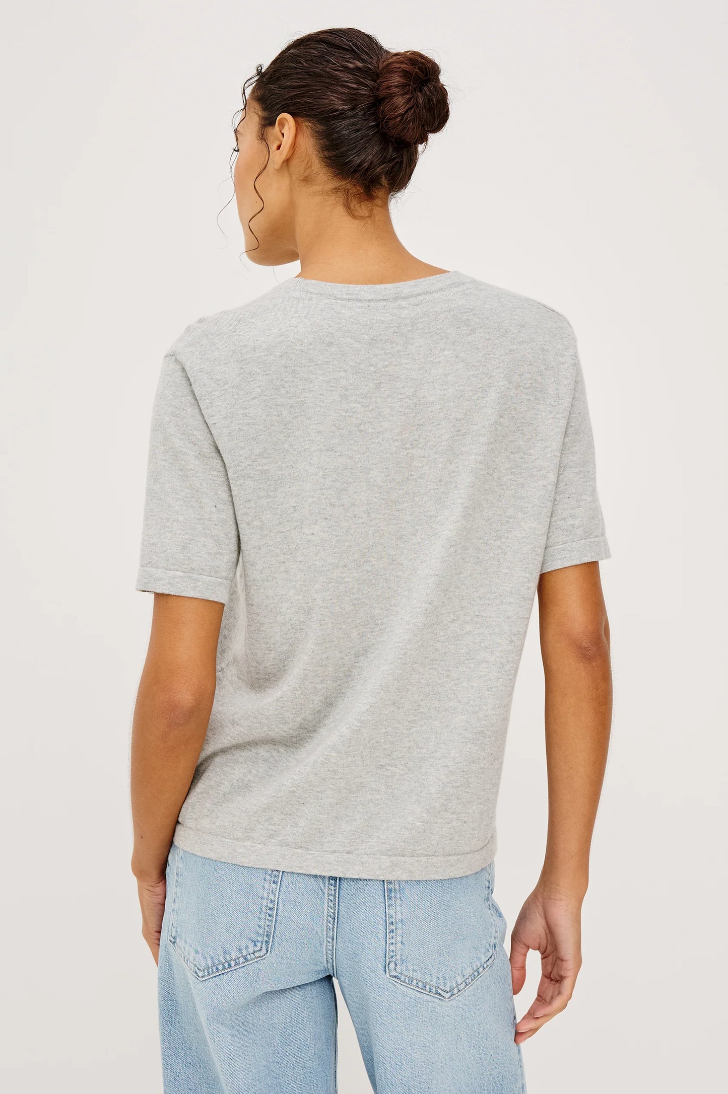 Rails Cotton Cashmere s/s Tee in Heather Grey