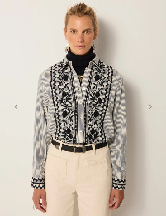 MAISON HOTEL Amanda Blouse - Laberynth Azzurro