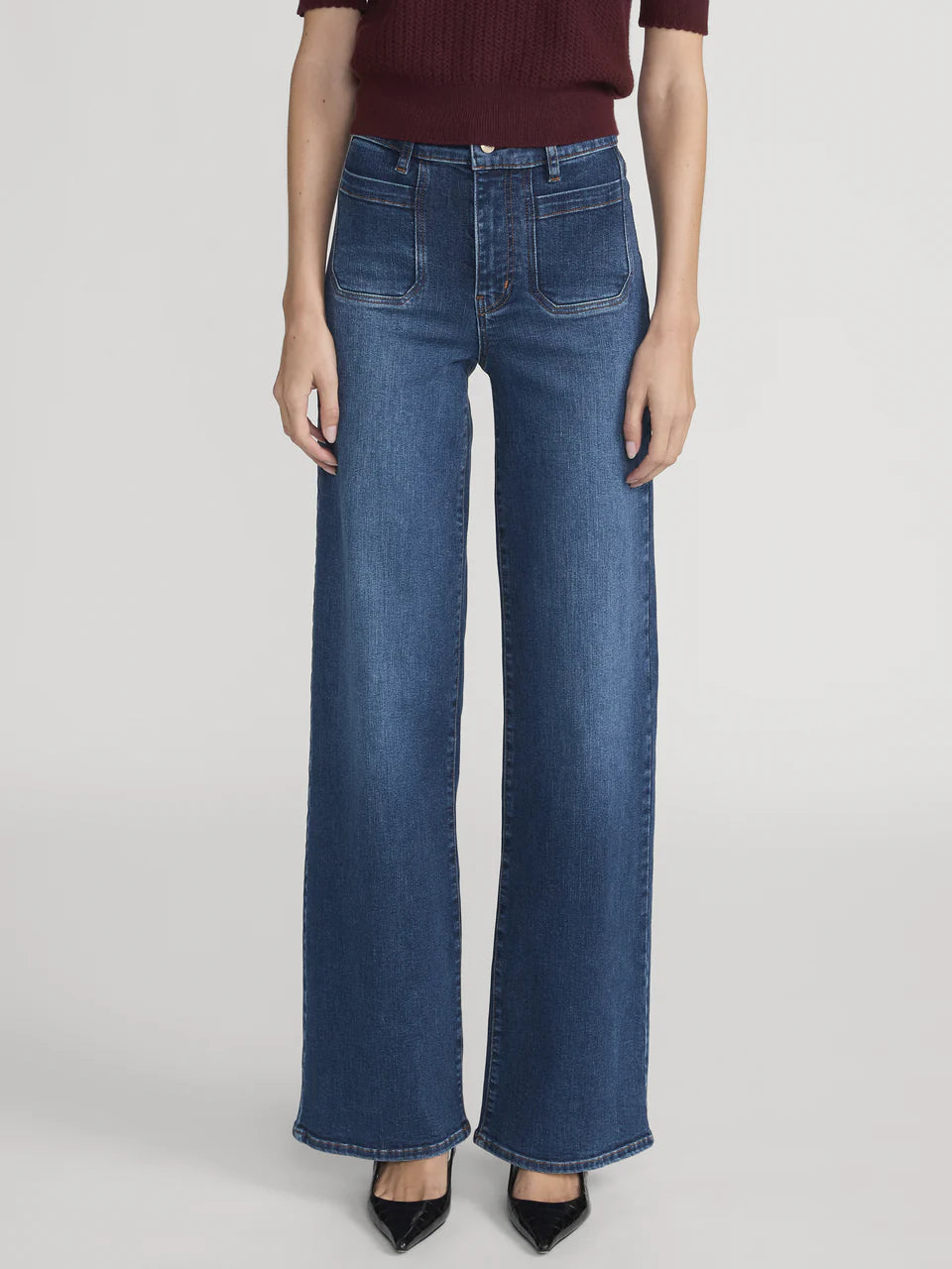 Frame Le Slim Palazzo Modernist Pocket in Savior