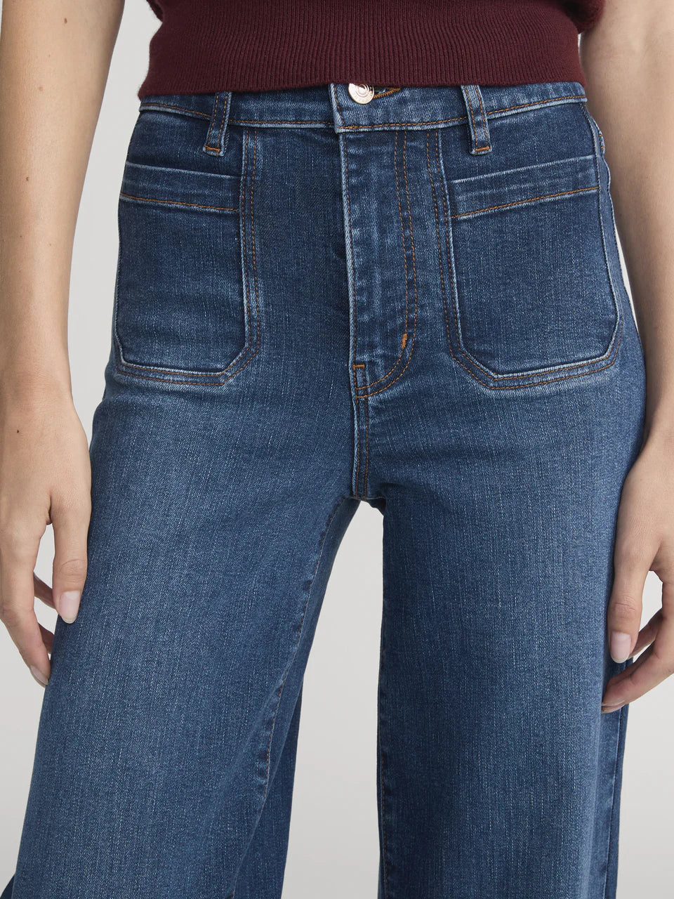 Frame Le Slim Palazzo Modernist Pocket in Savior