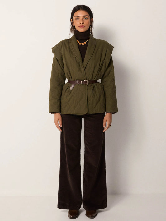 Maison Hotel Lucille Jacket in Olive Bloom