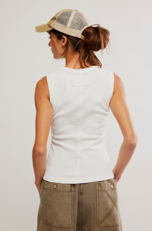 Free People Murphy Tank in Whisper White