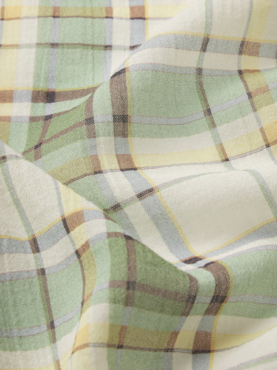 Frame Plaid Utility Shirt in Jade Green