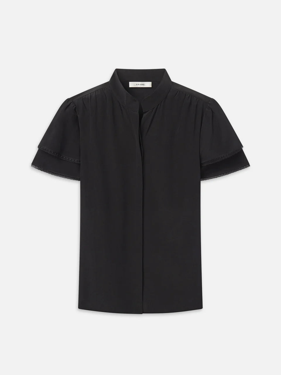 Frame The Silk Arcadia Top in Black