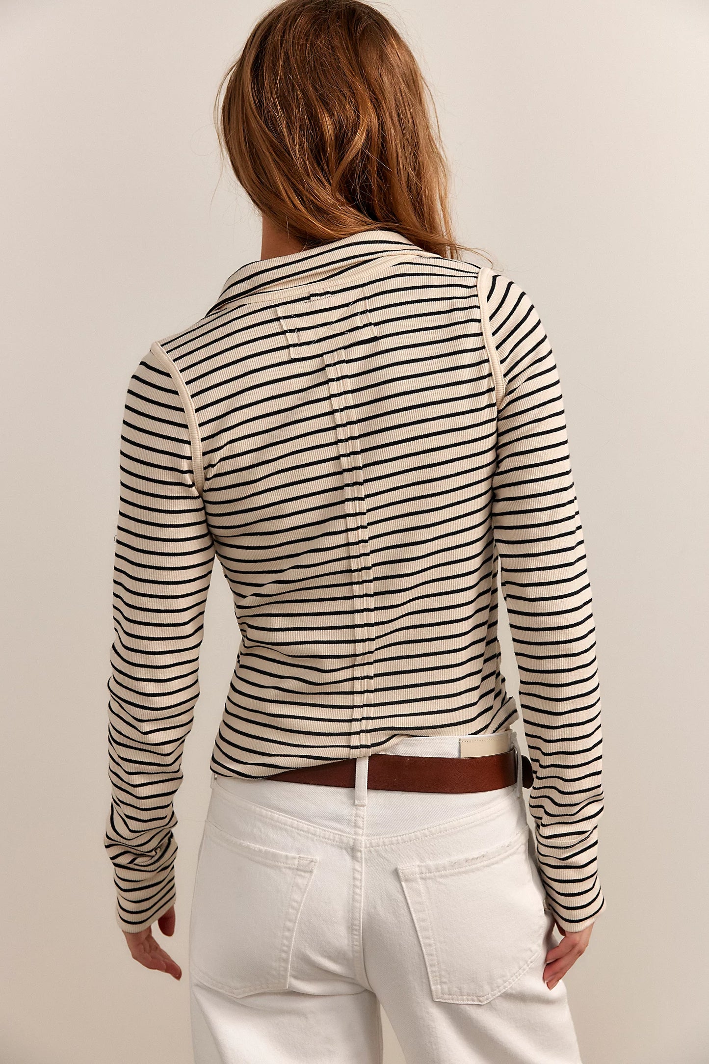 Free People Lake Henley Stripe in Tea Combo