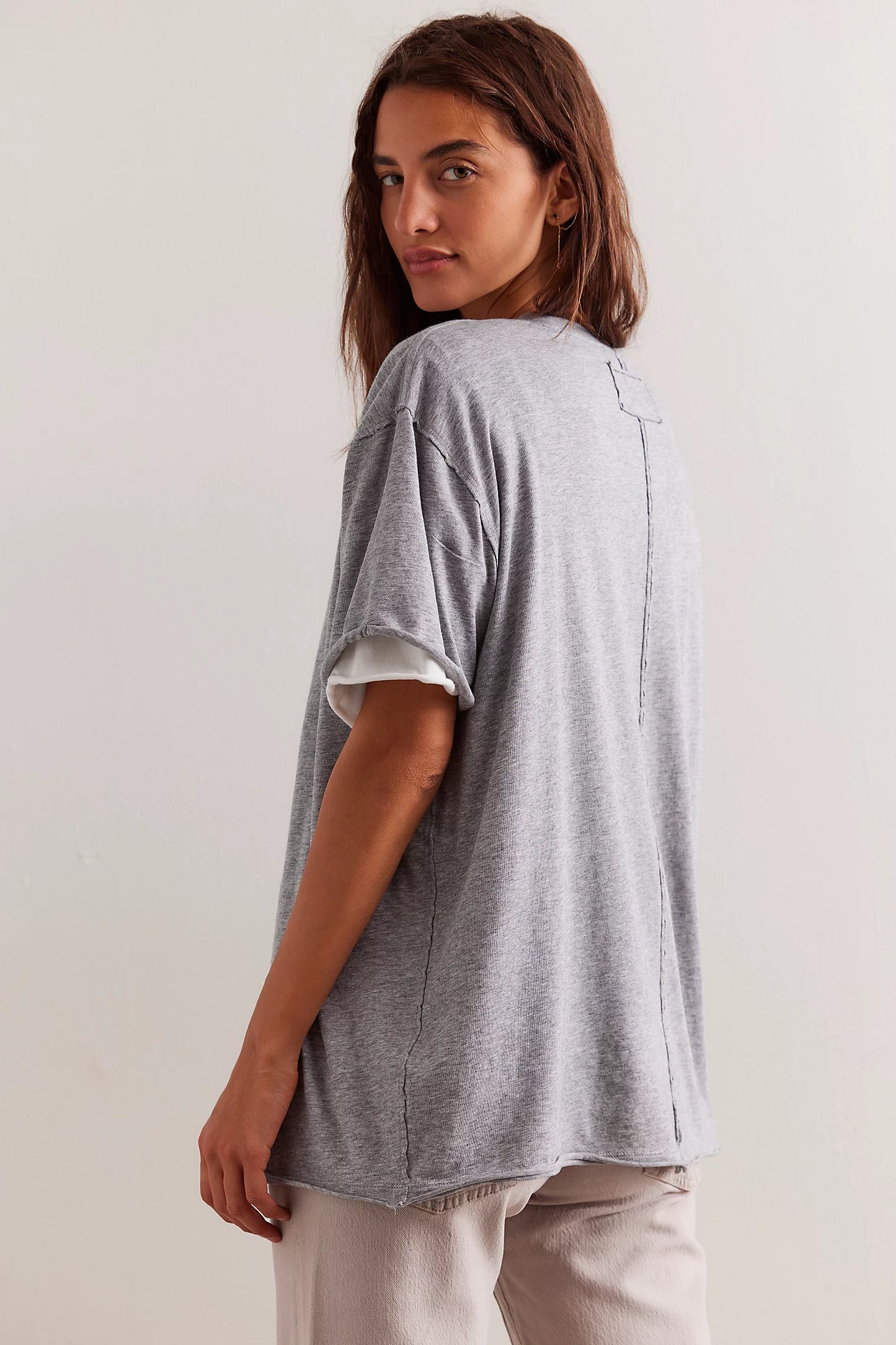 Free People Nina Tee Heather Gray