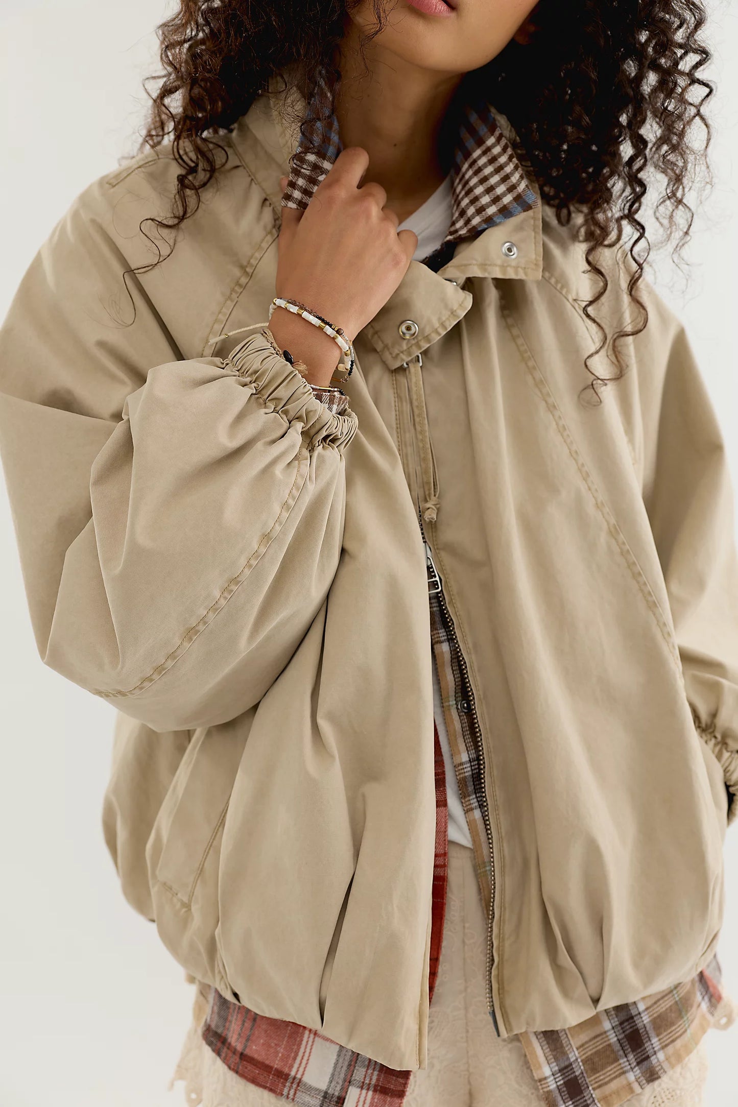 Free People Chelsea Jacket in Oatmeal