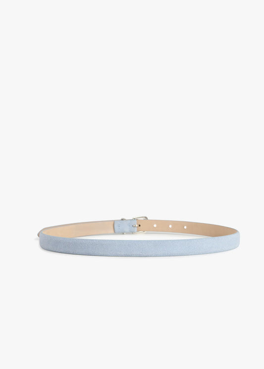 Favorite Daughter The Dottie Belt in Soft Blue Polished