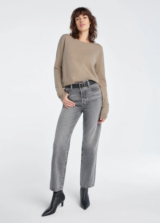 Favorite Daughter Favorite Cashmere Crew in Mink