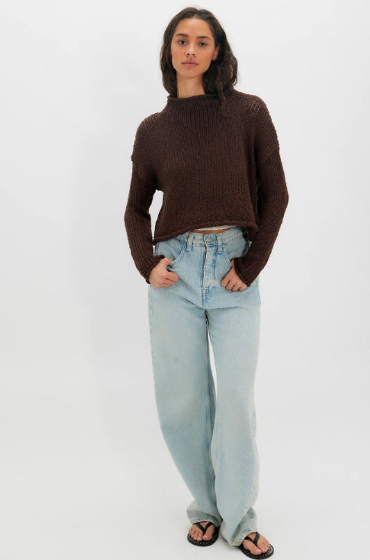 Free People Opal Sweater - Chicory Coffee