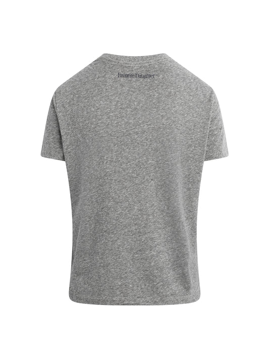 Favorite Daughter Boy Mom Tee in Heather Grey/Navy