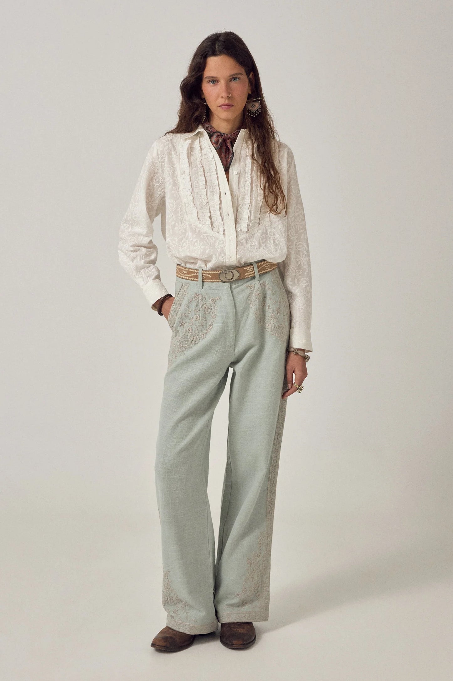 Maison Hotel IL Primo Bacio Pant in Azzurro