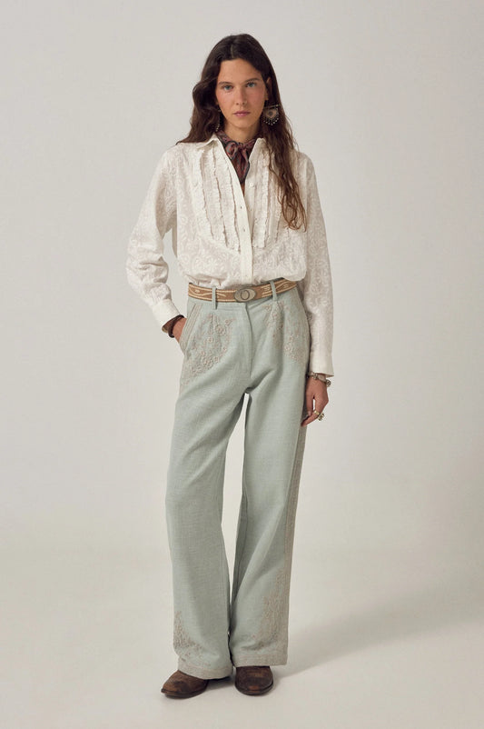 Maison Hotel IL Primo Bacio Pant in Azzurro