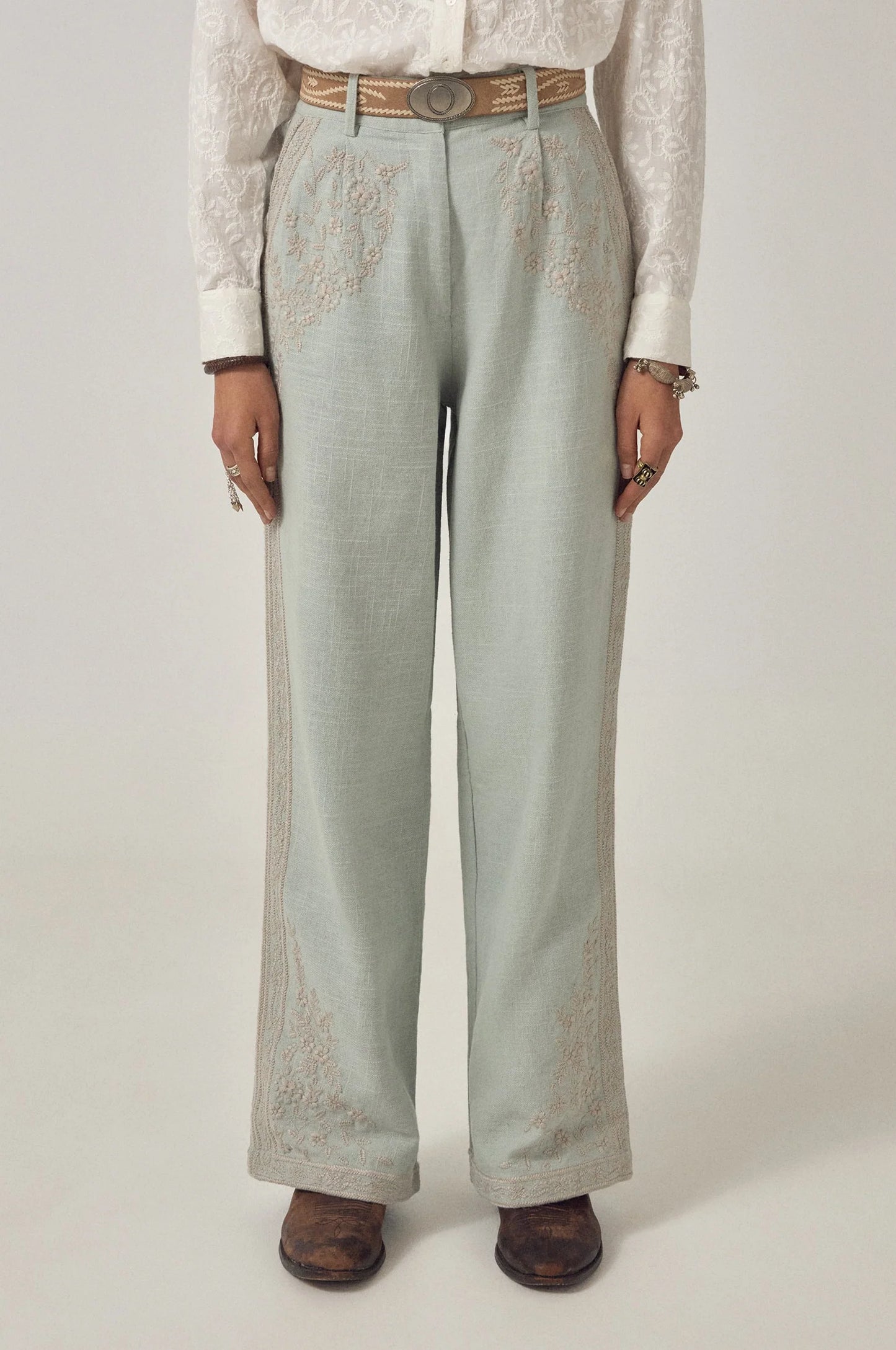 Maison Hotel IL Primo Bacio Pant in Azzurro