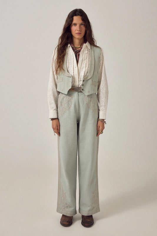 Maison Hotel IL Primo Bacio Pant in Azzurro