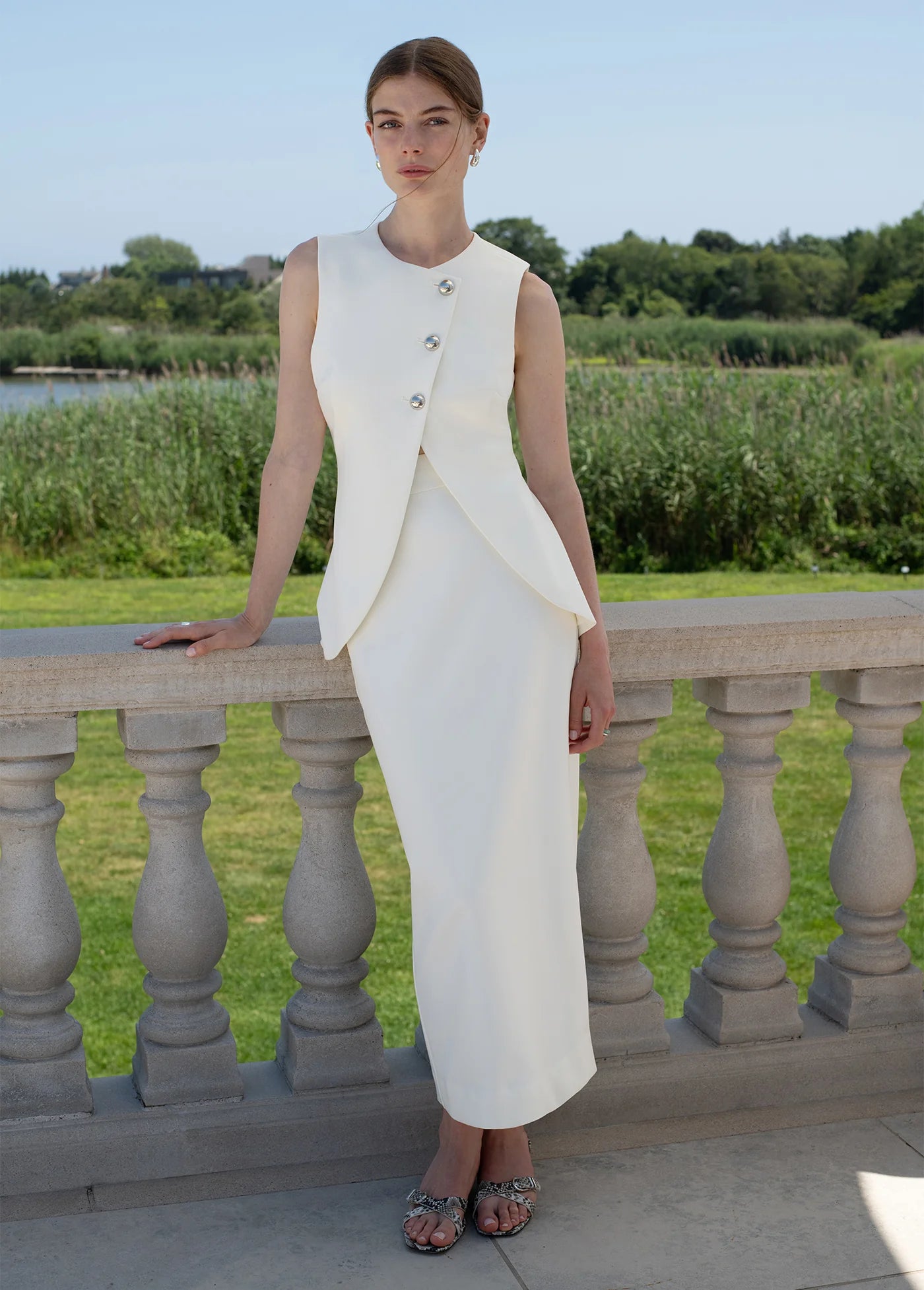 Favorite Daughter The Rachel Vest in Pearl