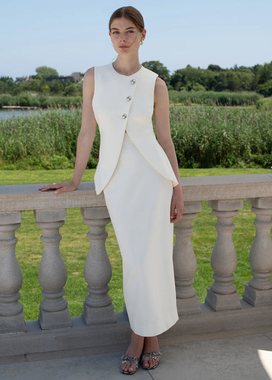 Favorite Daughter The Rachel Skirt in Pearl