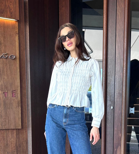 Rails Bradshaw Shirt in Palme Stripe