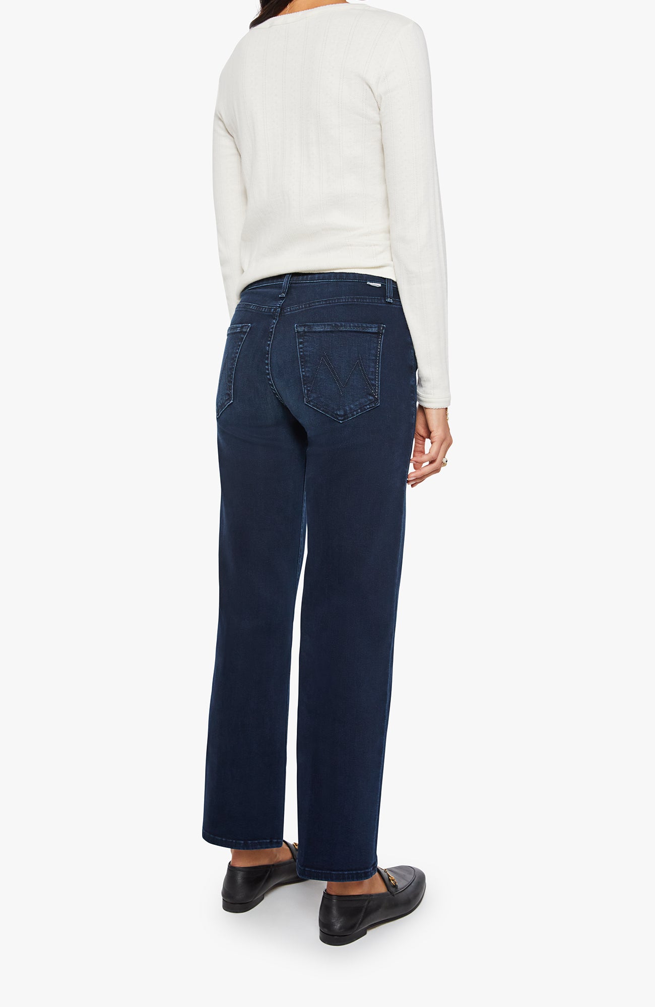 Mother Mid Rise Rambler Zip Ankle in Chip on My Shoulder