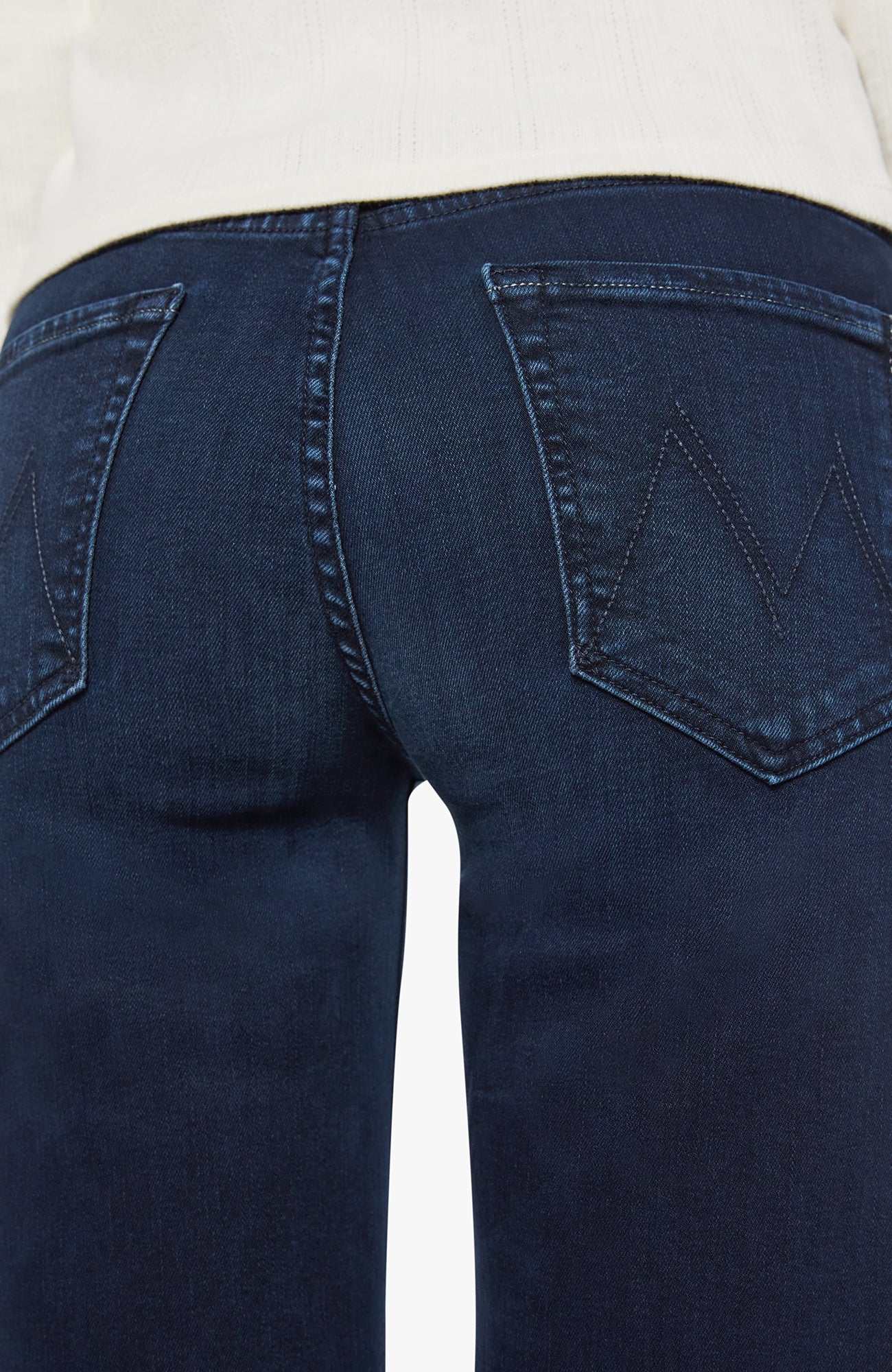 Mother Mid Rise Rambler Zip Ankle in Chip on My Shoulder