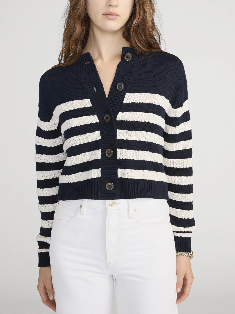 Frame The Variation Femme Cardi in Navy Multi