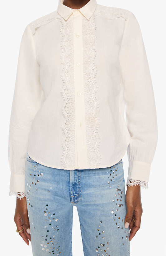 Mother The Heads Up Honey Shirt in Antique White