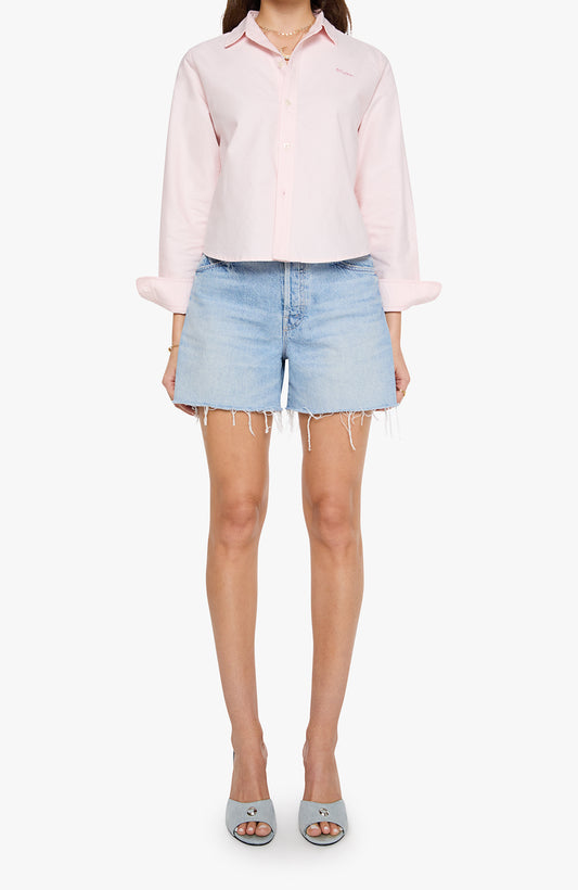 Mother The Cropped Bestie in Pink