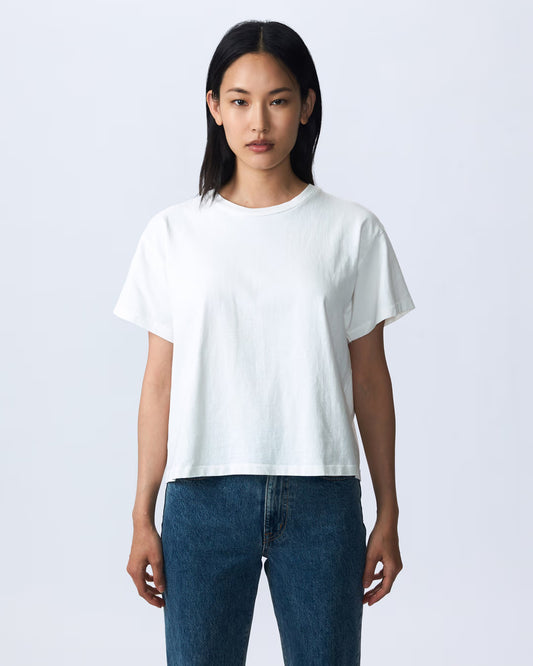 SLVRLAKE Square Tee in Natural White