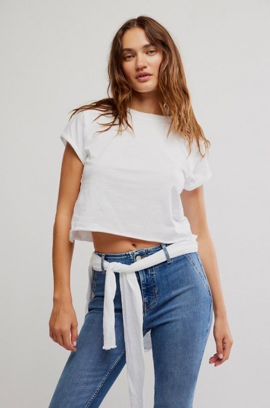 Free People The Perfect Tee White