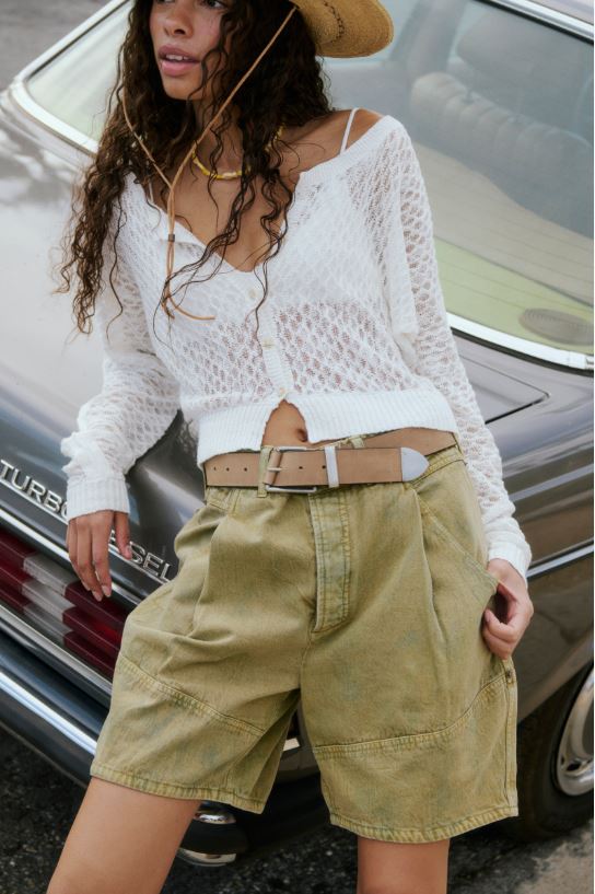 Free People Maris Fine Gauge Cardi in Clean Ivory