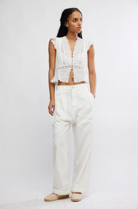 Free People Day Dreamer Top in Ivory
