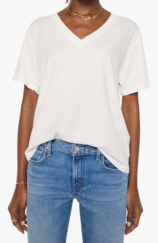 Mother The Varsity Rowdy Tee in Fluff