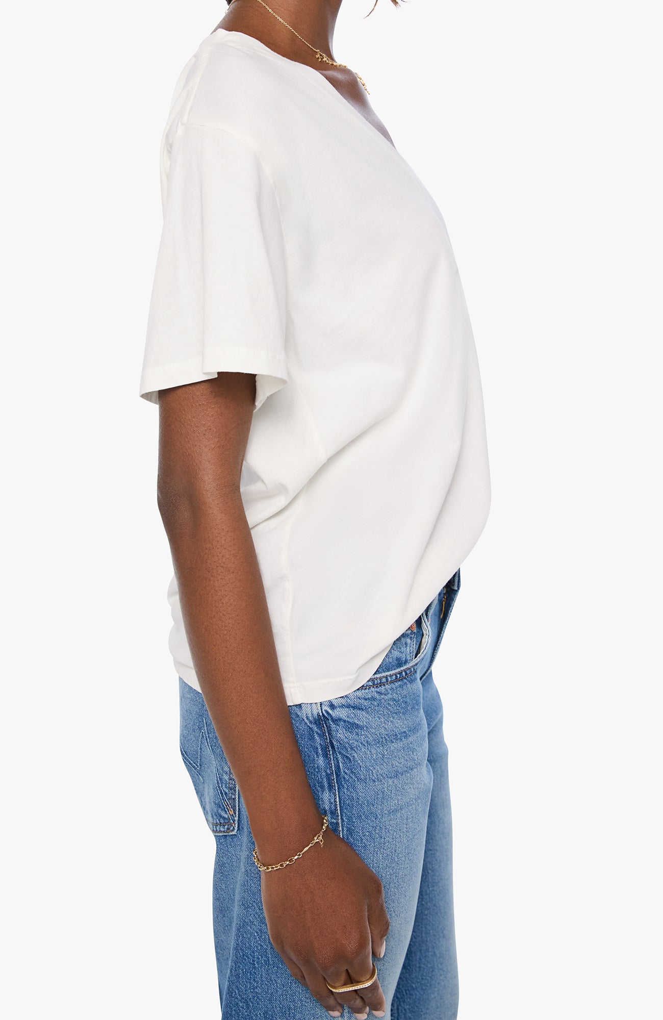 Mother The Varsity Rowdy Tee in Fluff
