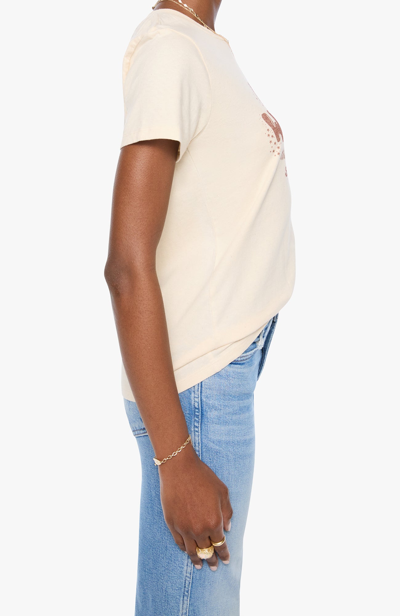 Mother The Boxy Goodie Goodie Tee in Lady Wonder