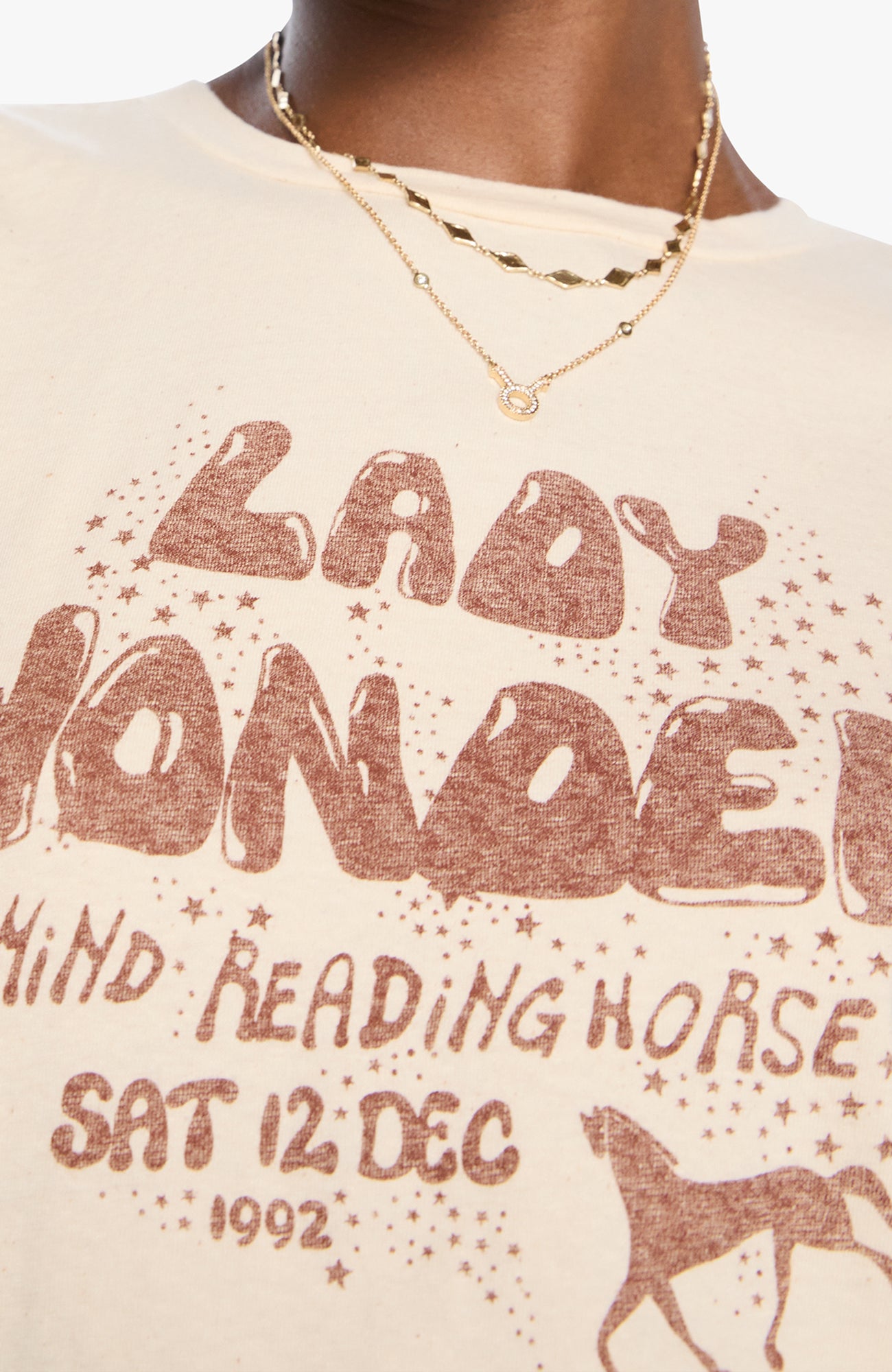 Mother The Boxy Goodie Goodie Tee in Lady Wonder