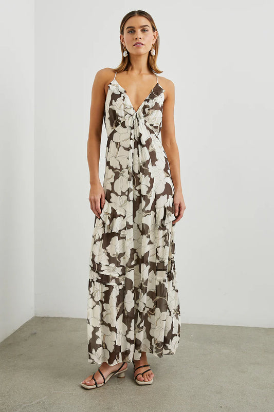 Rails Boa Dress Mocha Floral