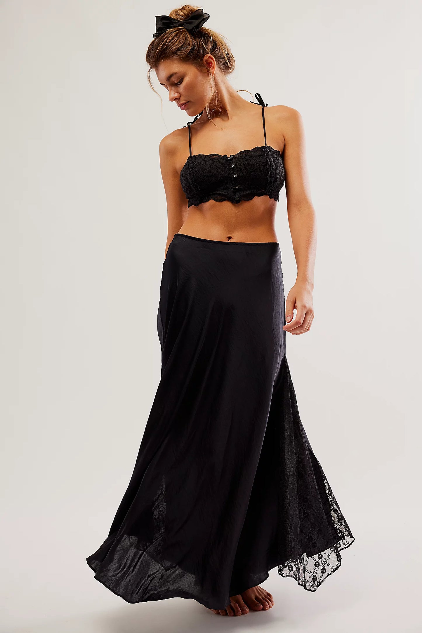 Free People Make You Mine Slip Black