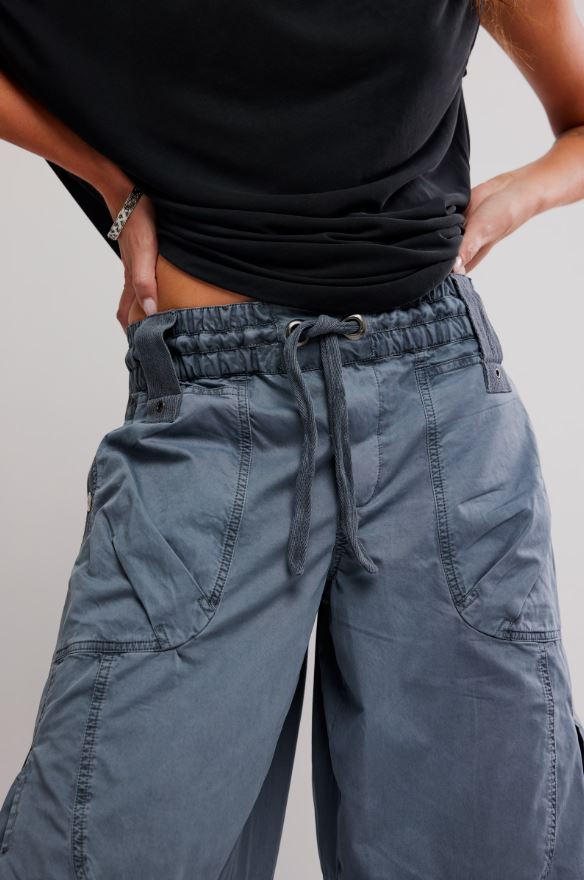 Free People Onset Parachute Pant in Steel
