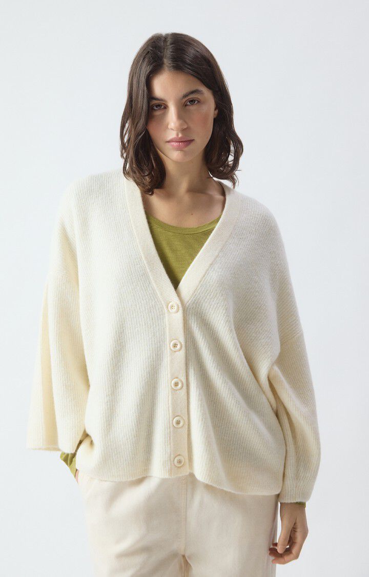 American Vintage Cardigan in Panna Cotta Melange