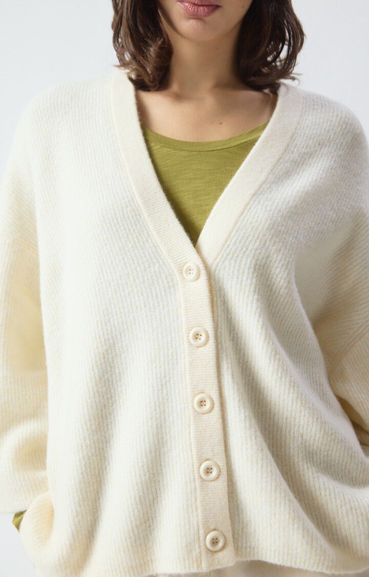 American Vintage Cardigan in Panna Cotta Melange
