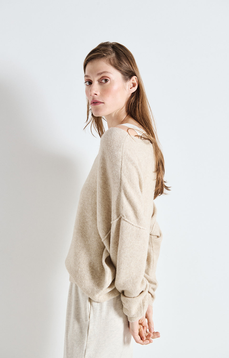 American Vintage Pullover in Sand Melange