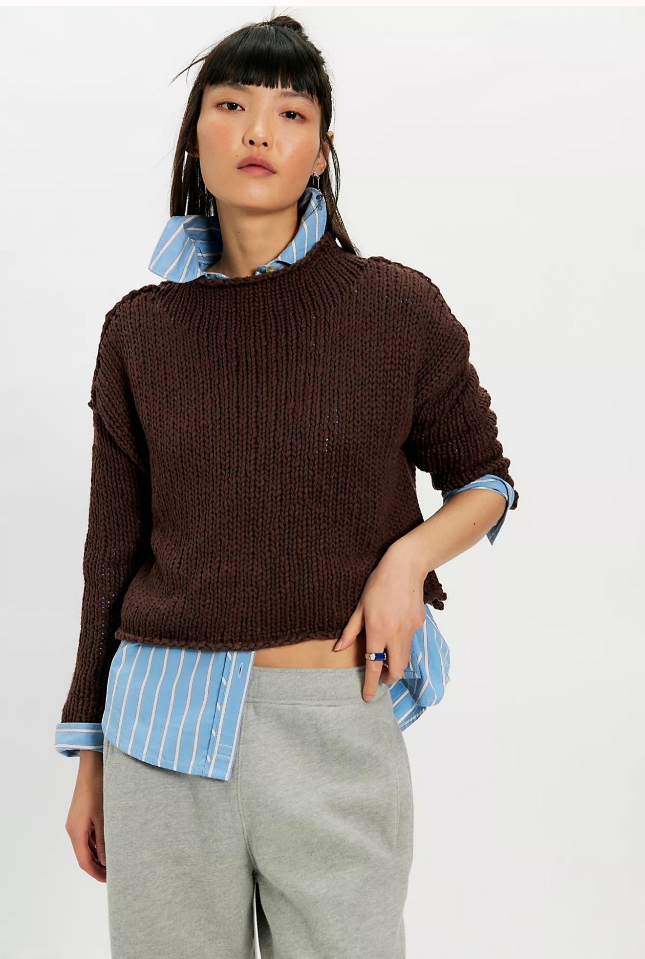 Free People Opal Sweater - Chicory Coffee