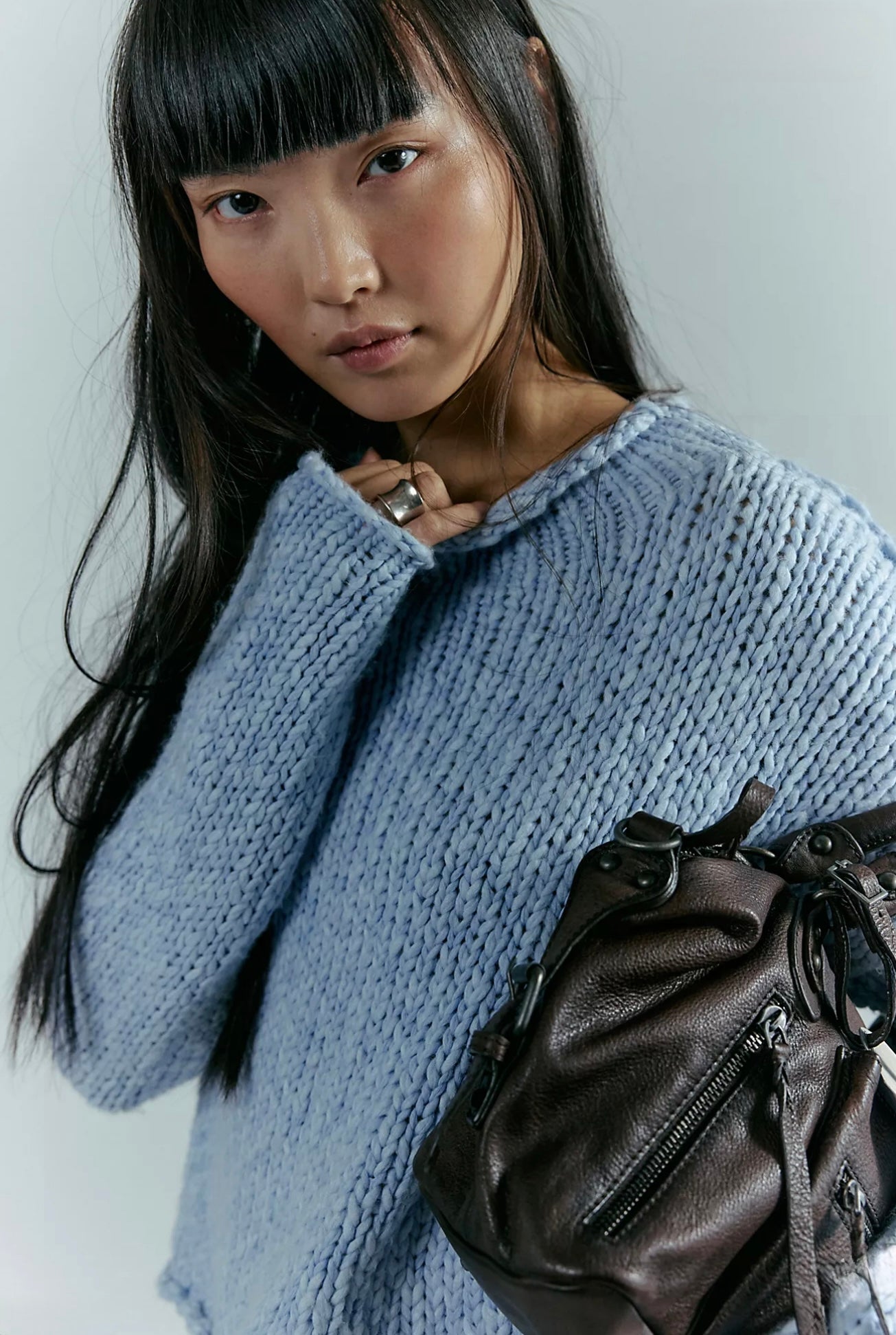 Free People Opal Sweater - Cornflour Blue