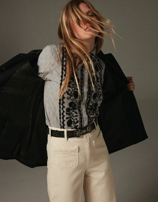 MAISON HOTEL Amanda Blouse - Laberynth Azzurro