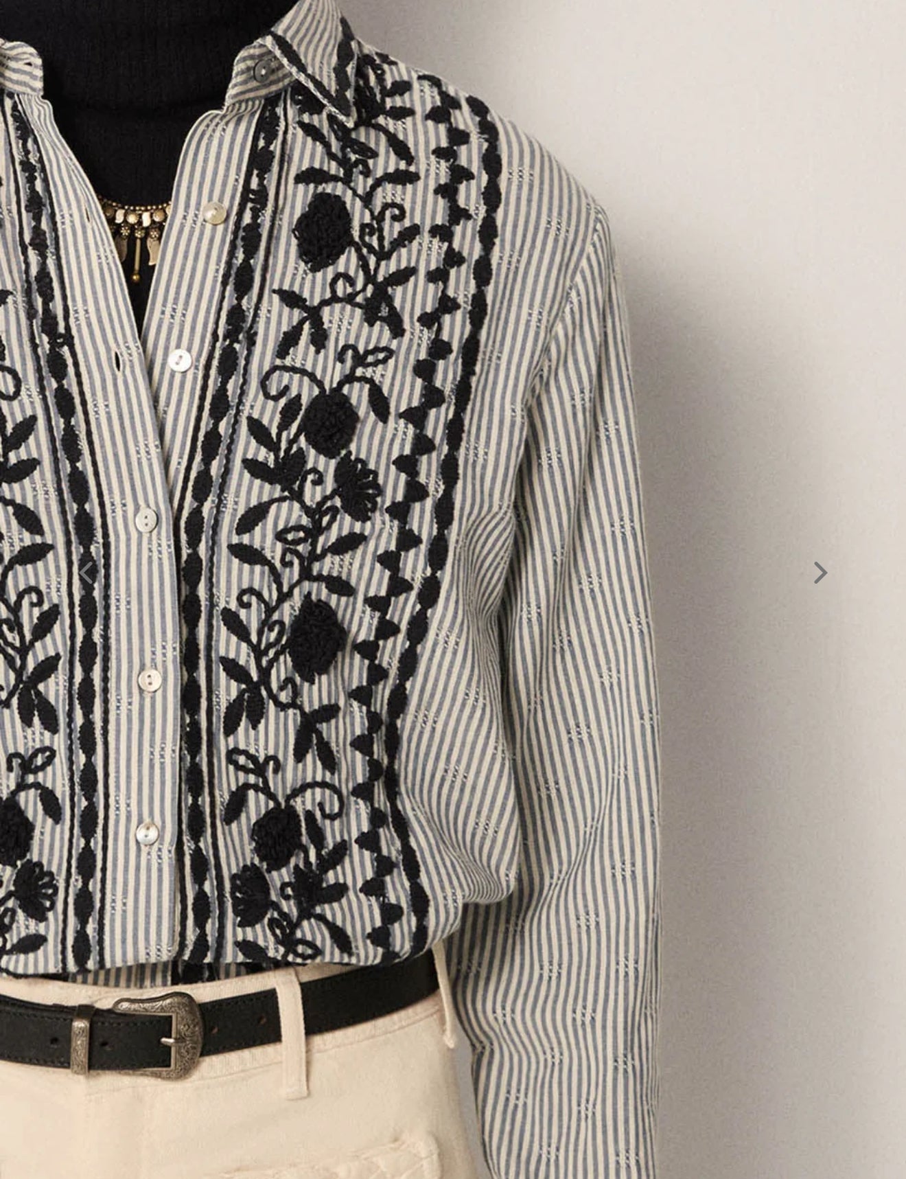 MAISON HOTEL Amanda Blouse - Laberynth Azzurro