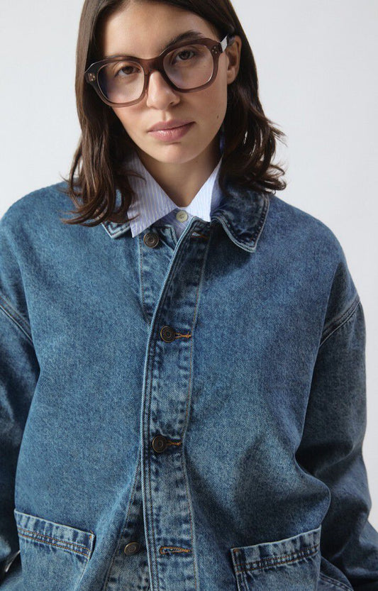 American Vintage Denim Jacket in Stone
